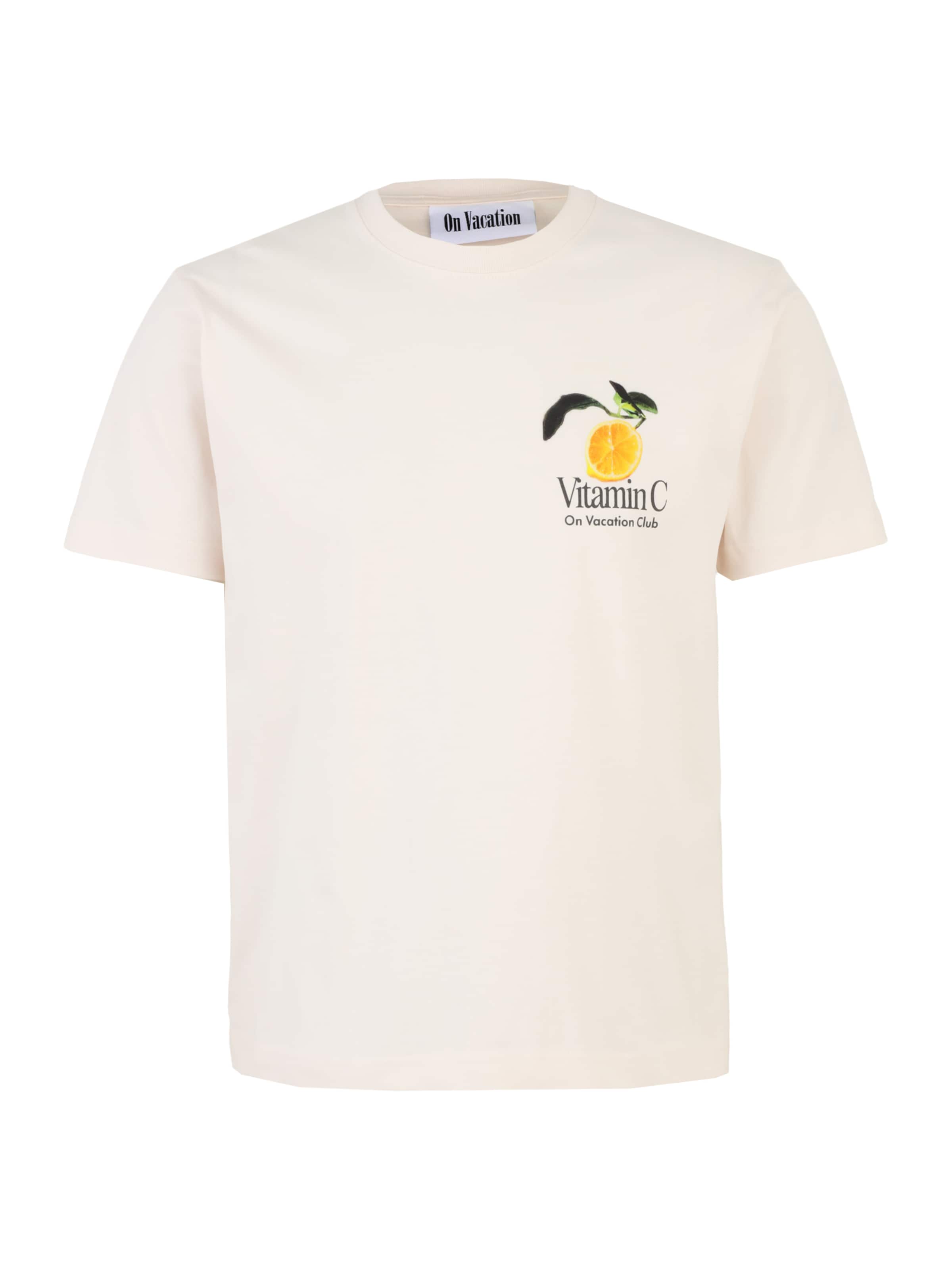 On Vacation Shirt 'Vitamin C' in Beige: front
