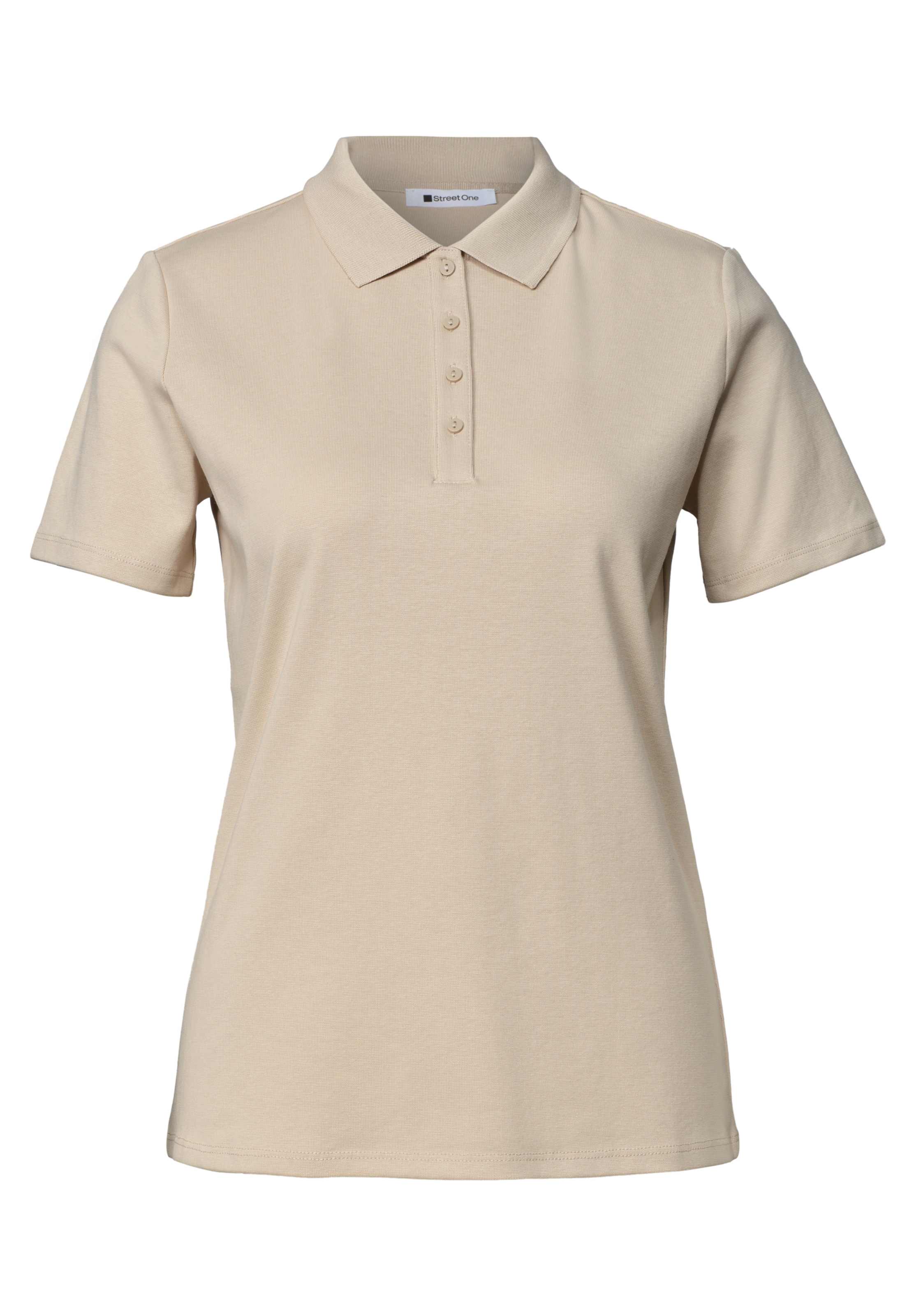 STREET ONE Poloshirt in Beige: Vorderseite