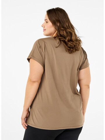 Maglia funzionale 'ABASIC' di Active by Zizzi in marrone