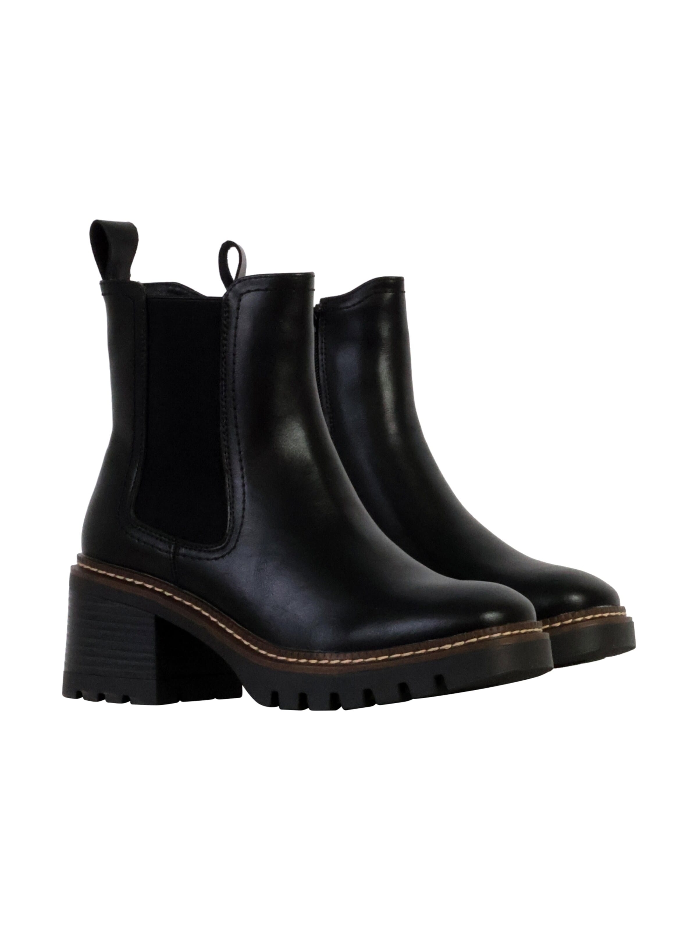 The Divine Factory Botki po kostki 'Alénoa-Lederstiefeletten' w kolorze czarny