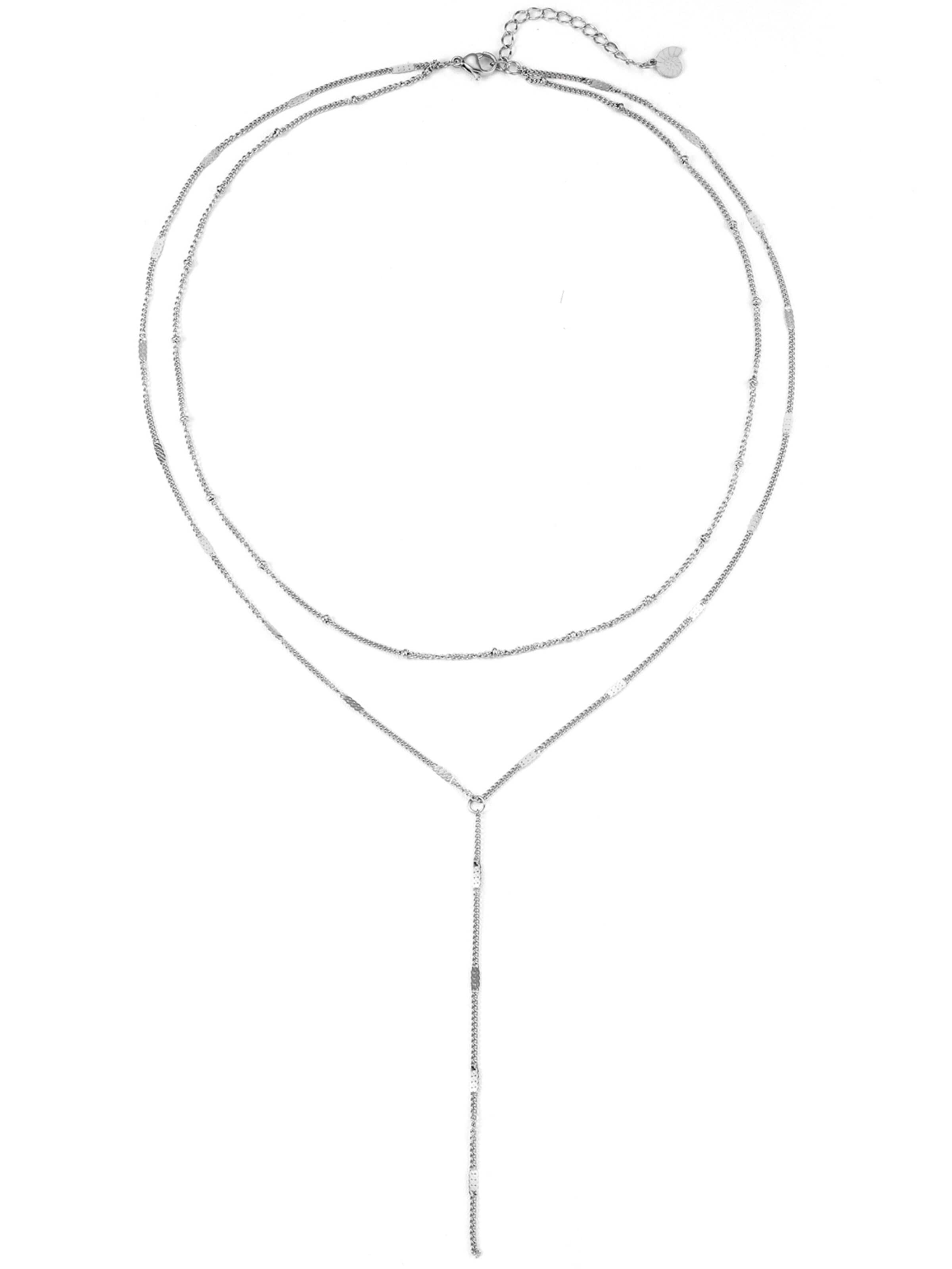 Hey Happiness Ketting 'Lariat' in Zilver
