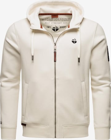 STONE HARBOUR Sweat jacket 'Billy Joy' in White: front