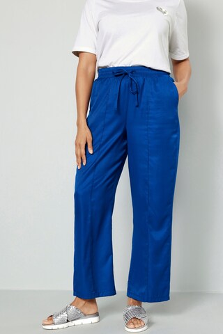 MIAMODA Regular Pants in Blue: front