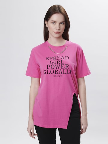 Maglietta di Influencer in rosa: frontale