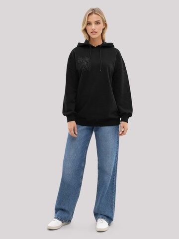 Sweat-shirt 'Schmetterling Blumen bestickt' F4NT4STIC en noir