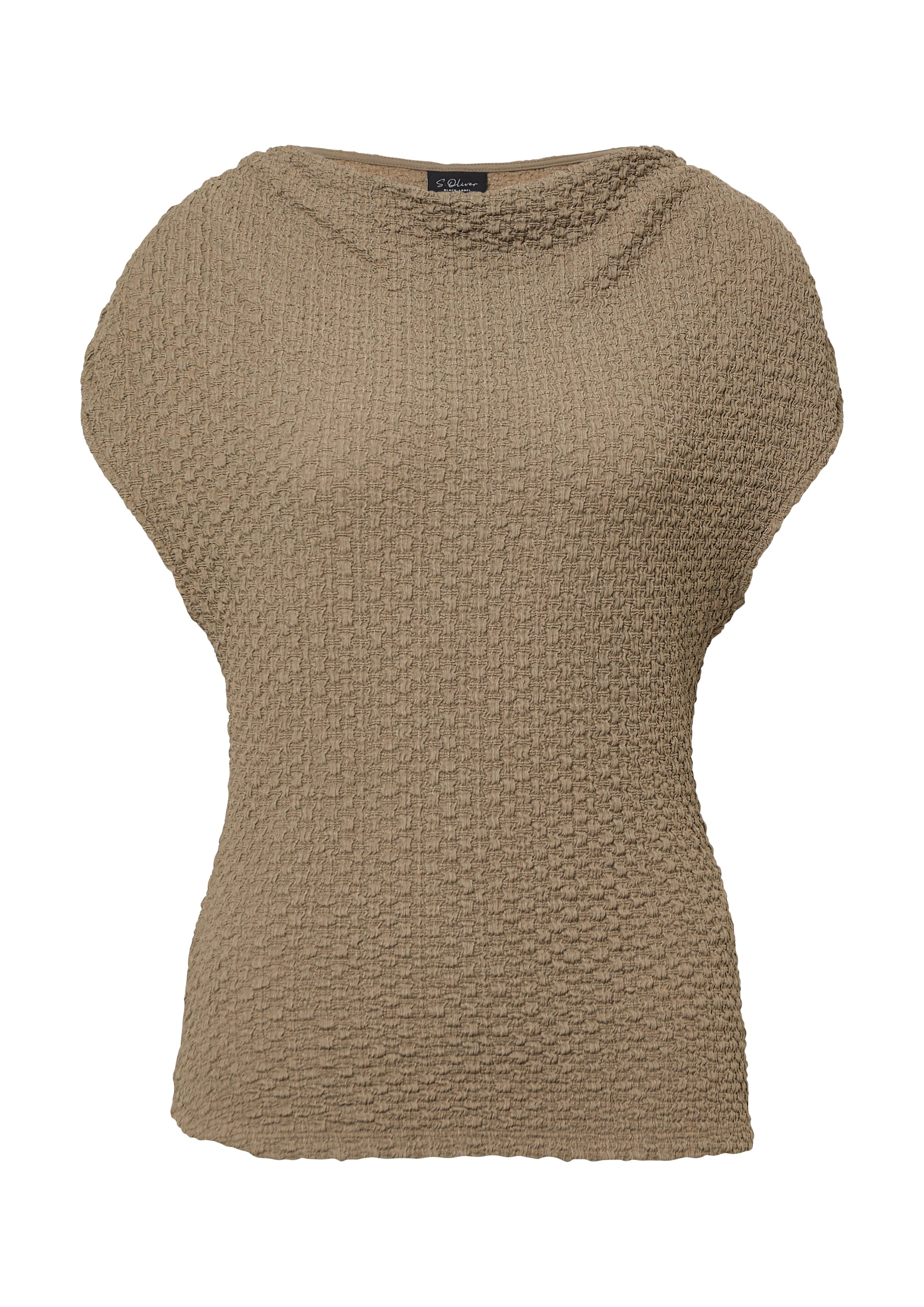 T-shirt s.Oliver BLACK LABEL en beige : devant