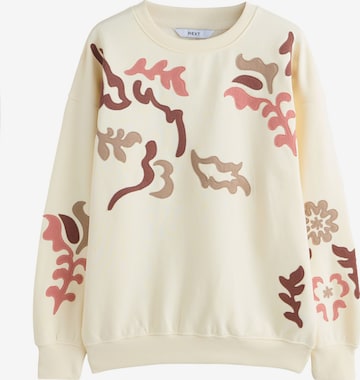 Sweat-shirt Next en beige : devant