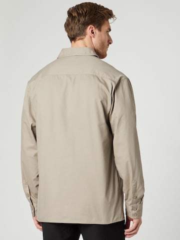 ABOUT YOU x Kevin Trapp Regular fit Button Up Shirt 'Jeremias' in Beige