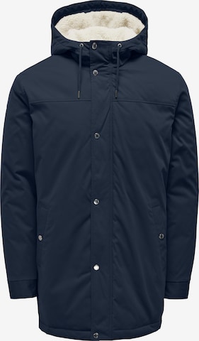 Only & Sons Talviparka 'ONSAlexander' värissä sininen: etupuoli