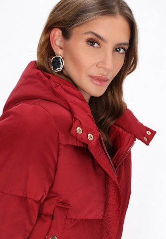 Geacă de iarnă de la faina pe roșu