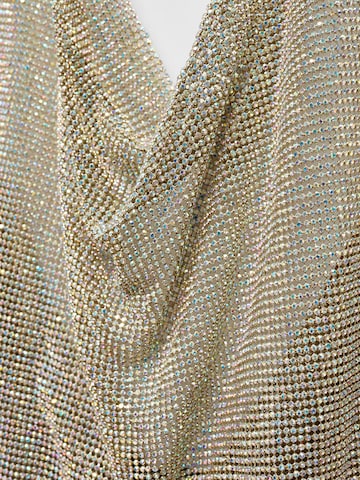MANGO Sukienka koktajlowa 'Britney' w kolorze srebrny