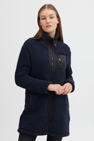 Oxmo Fleece jas 'OXELINE' in Blauw: voorkant