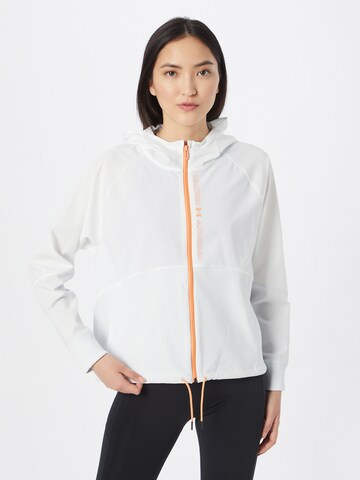 UNDER ARMOUR Športna jakna | bela barva: sprednja stran