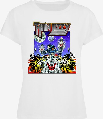 Merchcode Shirt 'Thin Lizzy - Vagabonds Of The Western World ' in Weiß: predná strana