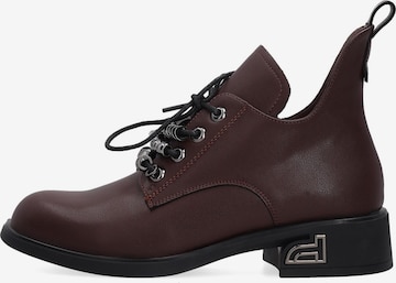 VENEZIA Schnürstiefelette in Rot: Vorderseite