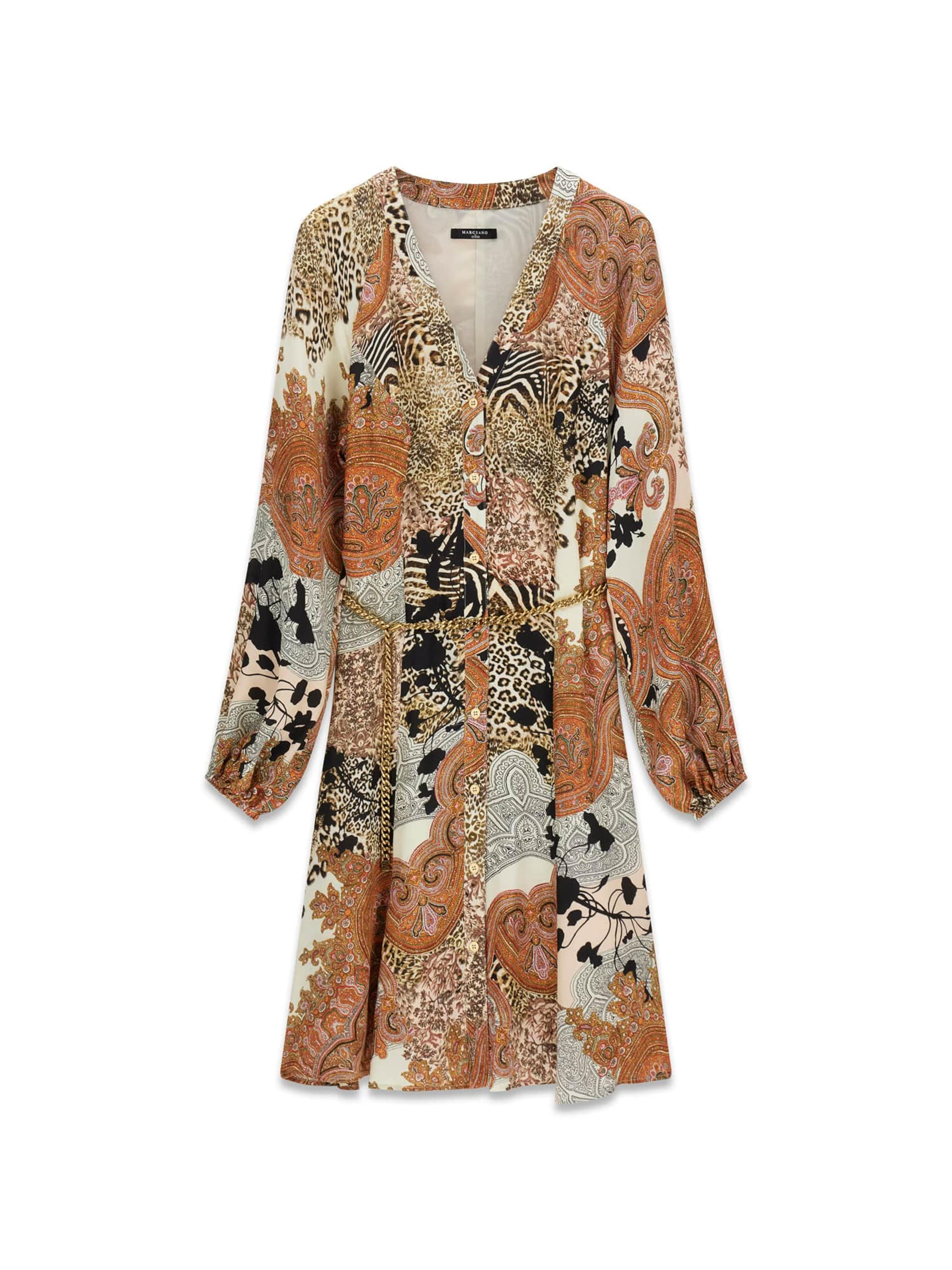MARCIANO LOS ANGELES Kleid in beige / braun / orange / schwarz, Produktansicht