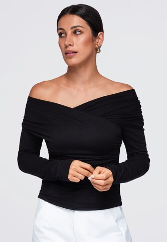 Ombre Blouse in Zwart