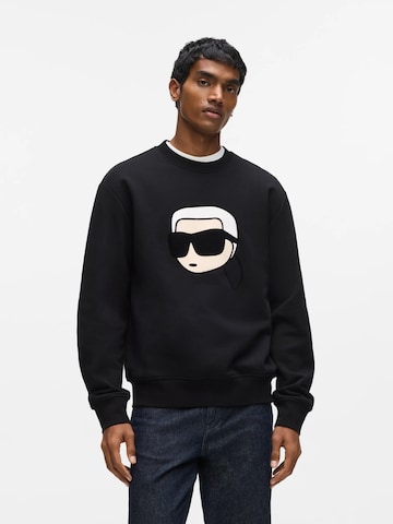 Karl Lagerfeld Свитшот 'Ikon Karl' в Черный: спереди