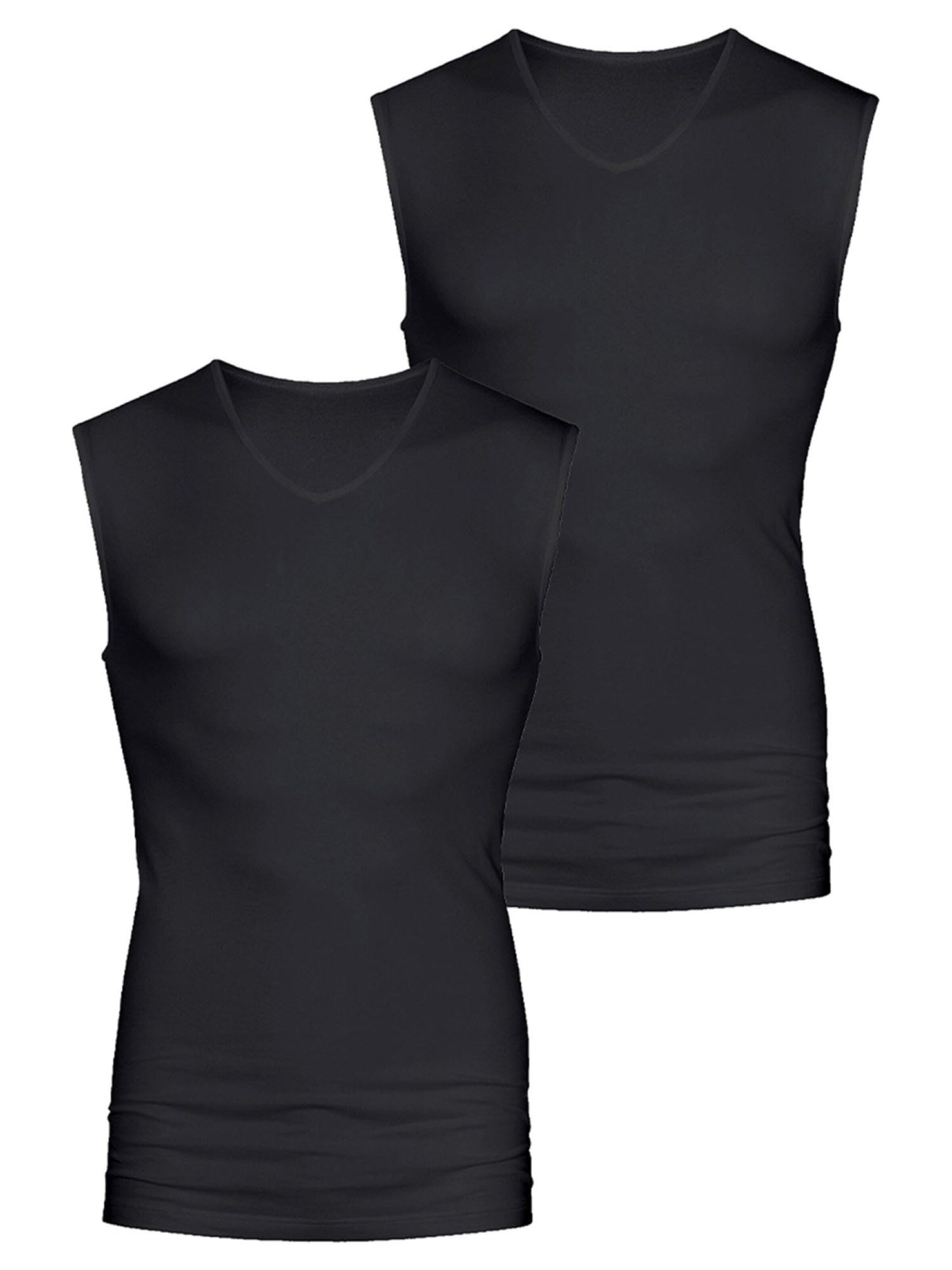 Mey Unterhemd 'Dry Cotton'‌‌‌‌ in Schwarz: Vorderseite