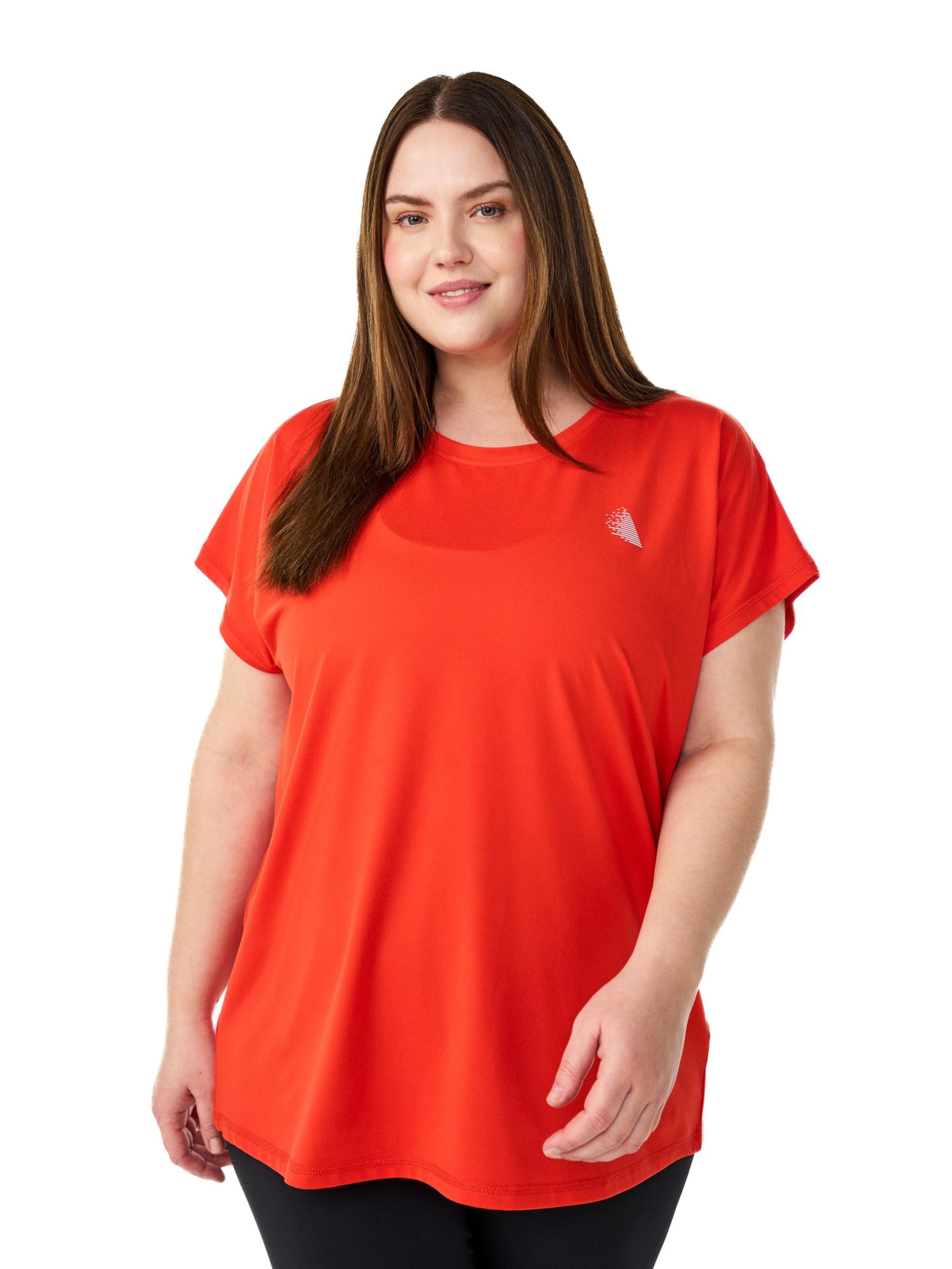 T-shirt fonctionnel Active by Zizzi en orange : devant