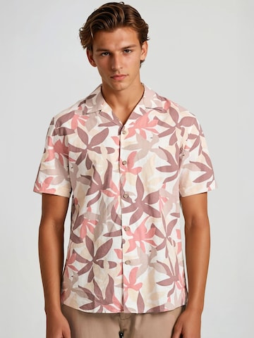 Funky Buddha Regular fit Overhemd in Wit: voorkant