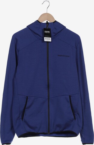 PEAK PERFORMANCE Sweatshirt & Zip-Up Hoodie in XL in Blue: front