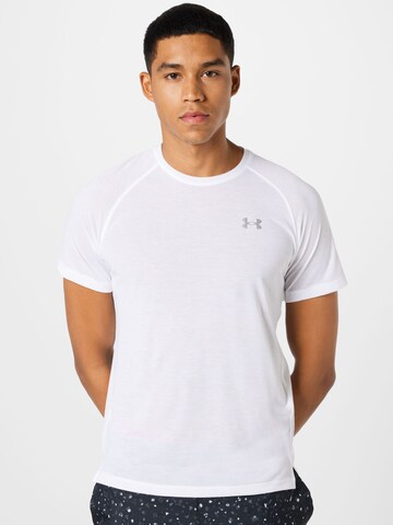 UNDER ARMOUR Performance Shirt 'Streaker' in White: front