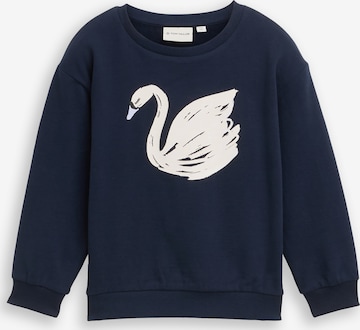TOM TAILOR - Sweatshirt em azul: frente