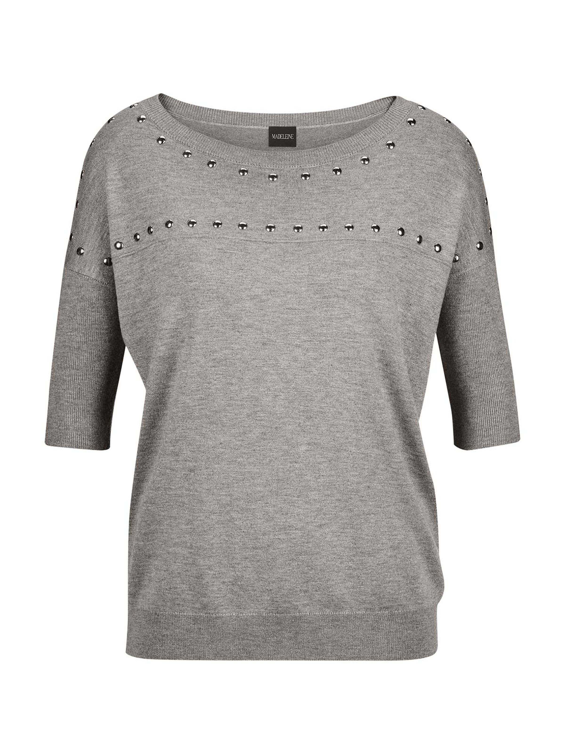 MADELEINE Trui in Zilver: voorkant