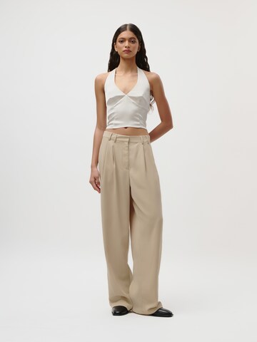 LeGer by Lena Gercke Loosefit Veckad byxa 'Kora' i beige
