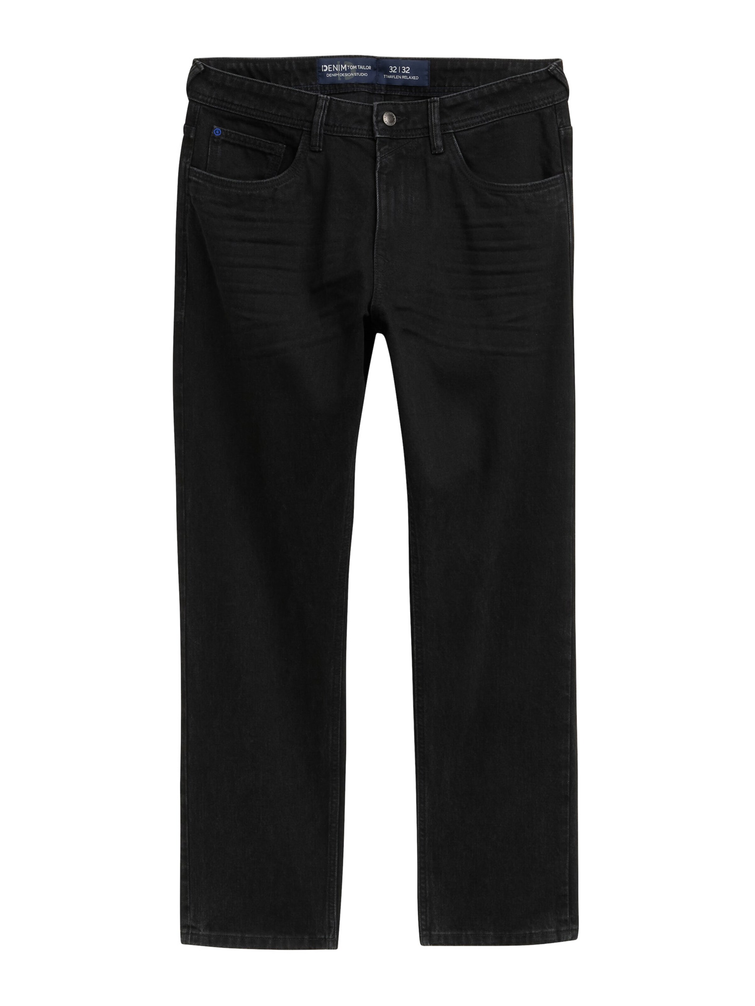 TOM TAILOR DENIM tavaline Teksapüksid 'Waylen', värv must: eest vaates