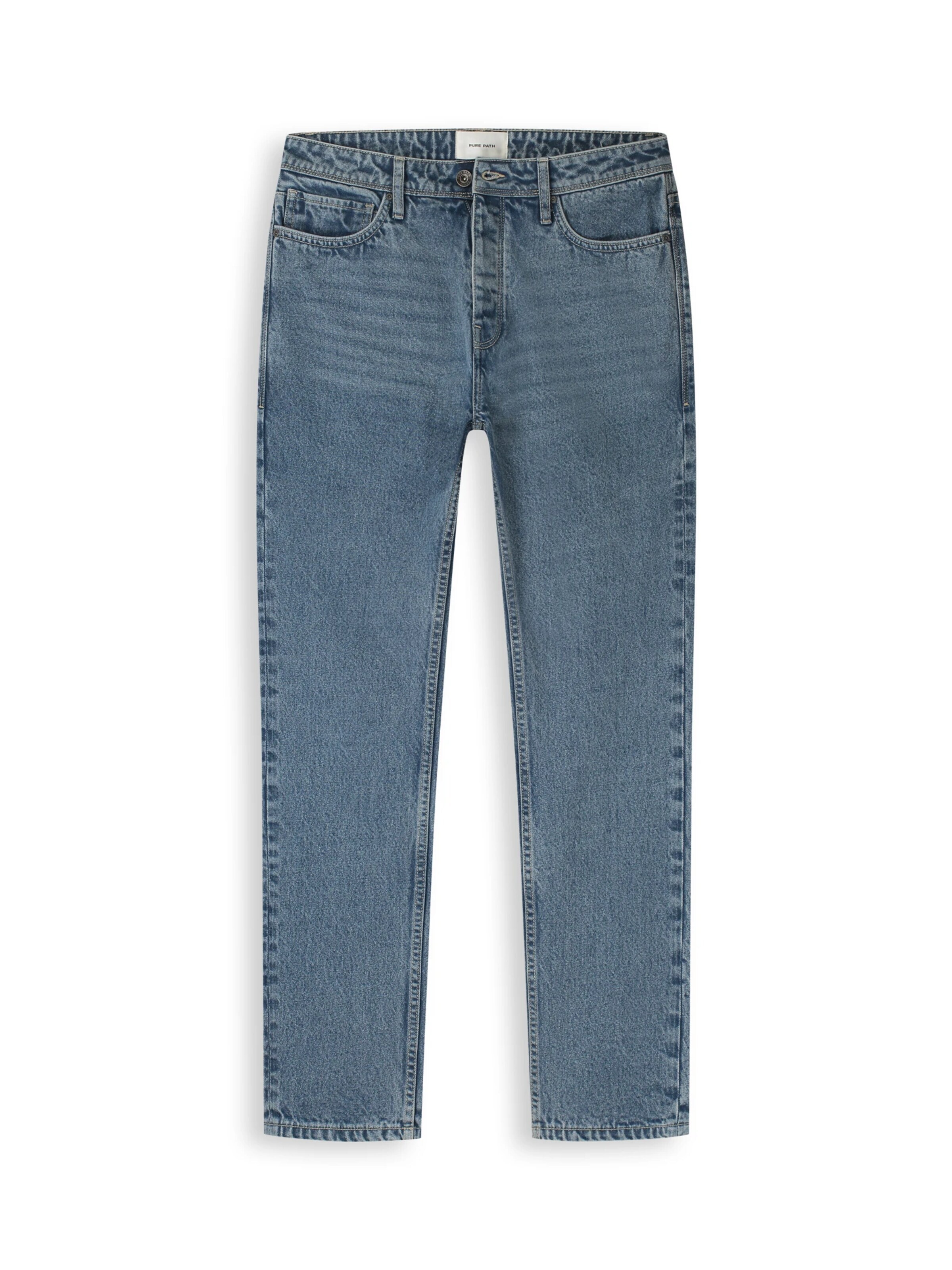 Pure Path Regular Jeans in Blauw: voorkant