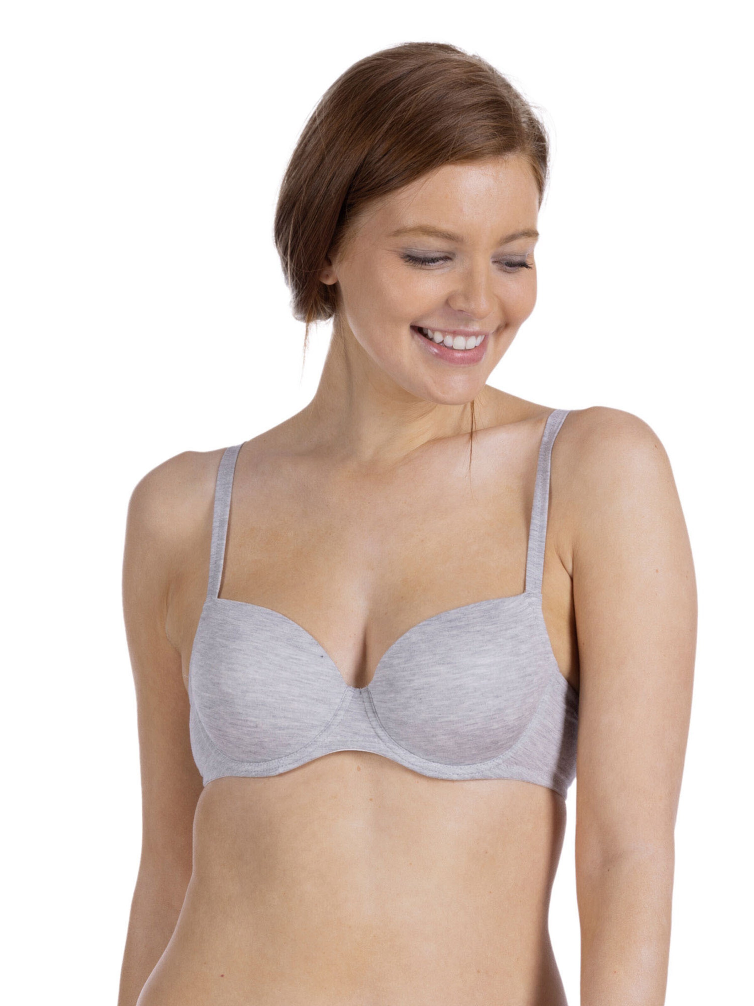 Nina von C. T-shirt Bra 'Light&Easy' in Grey