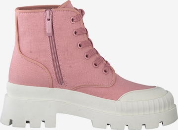 TAMARIS Lace-up bootie in Pink