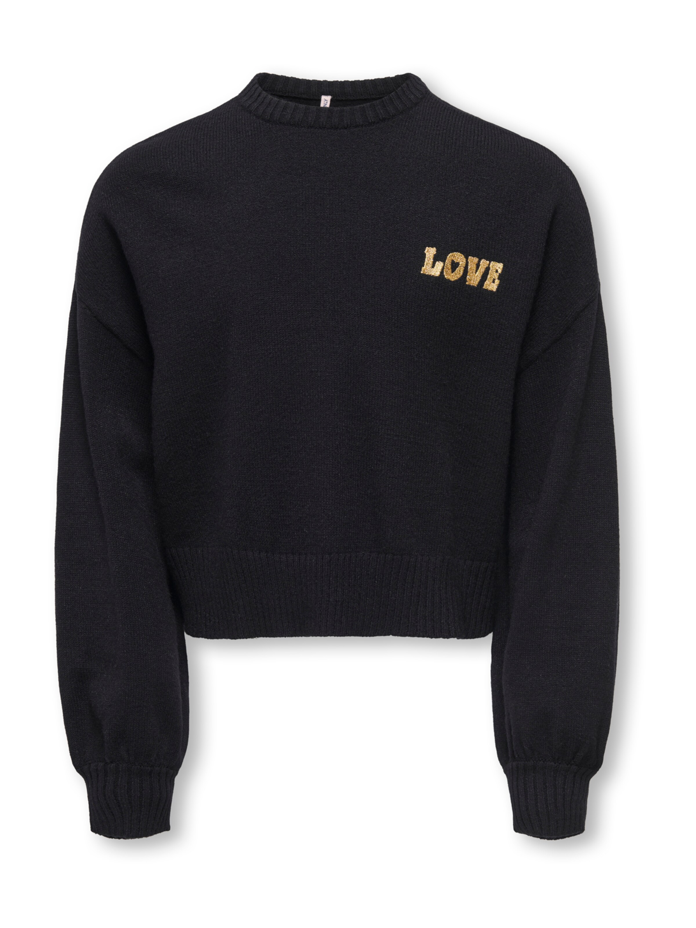 ONLY GIRLS Sweater 'KOGLEVA-LAYA' in 122-128 in Gold / Black, Item view
