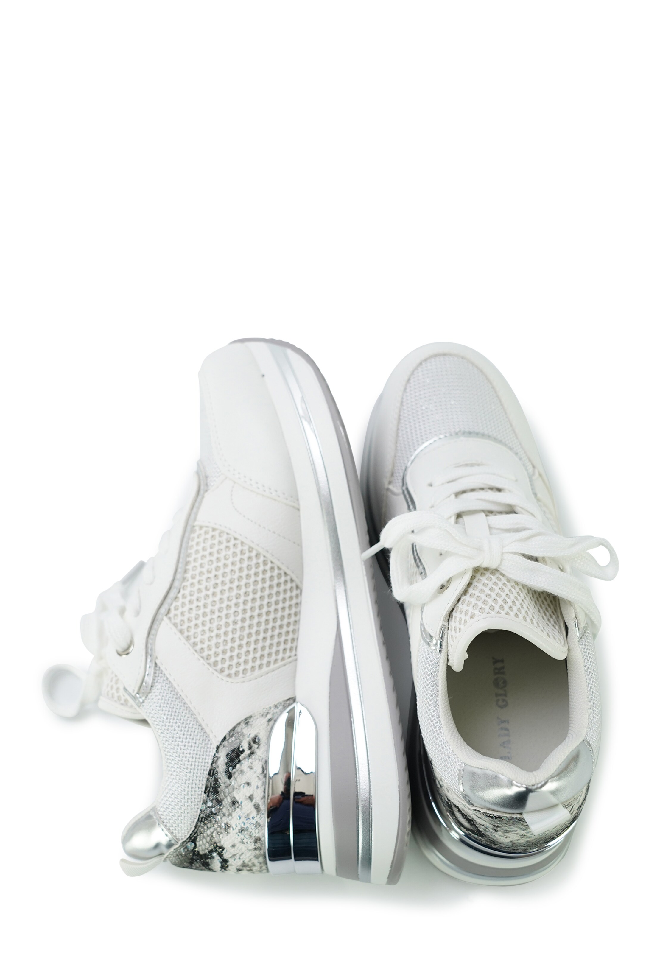 Lady Glory Platform trainers 'VITA' in White