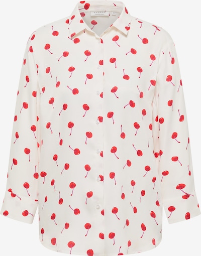 ETERNA Bluse in fuchsia / rot / weiß, Produktansicht