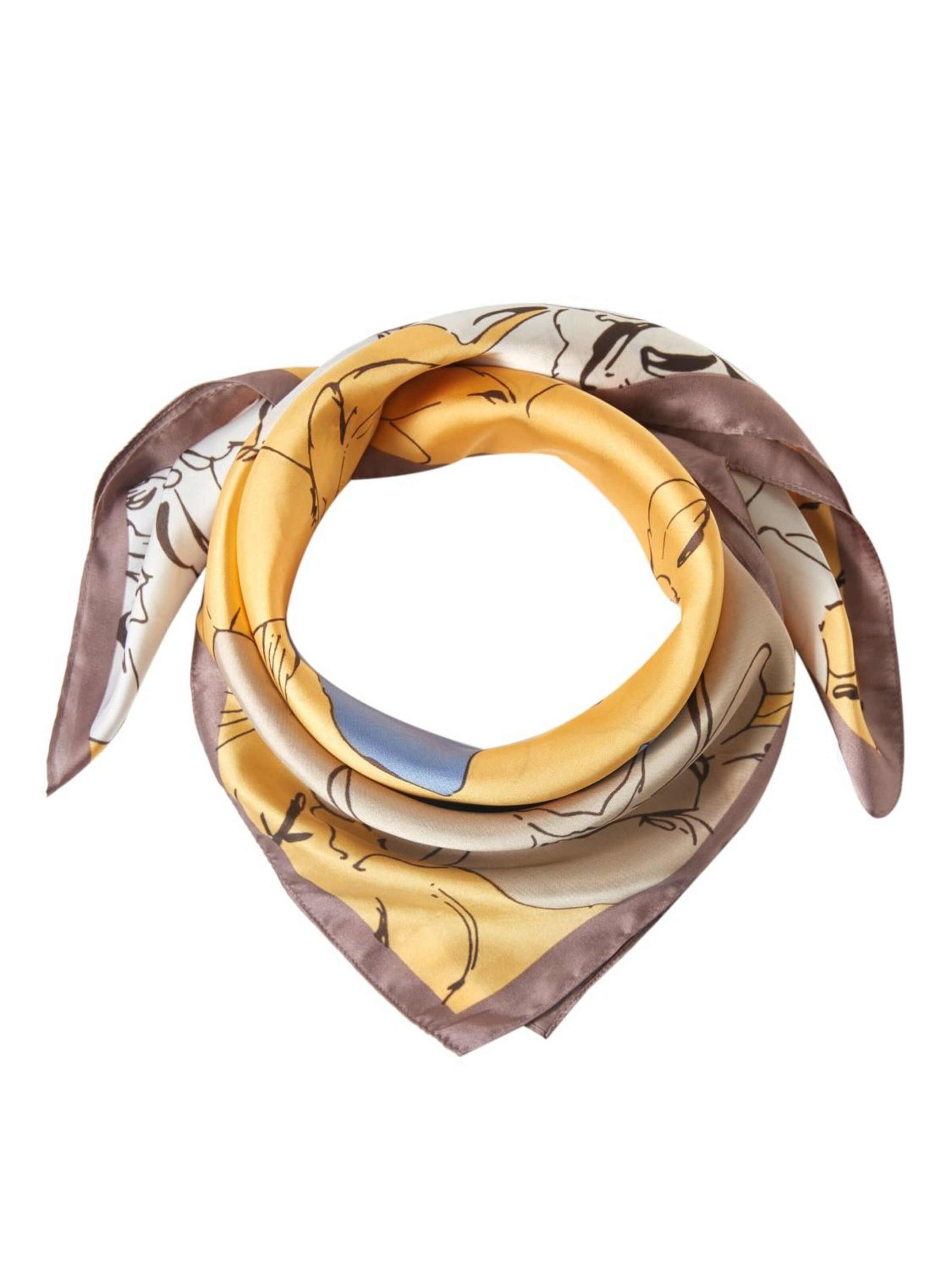 alberto cabale Sjaal 'Bigflower Cléo' in Geel