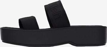 Saboți de la Calvin Klein pe negru: față