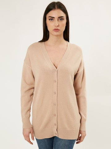 Influencer Knit cardigan in Beige: front