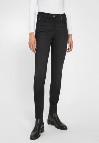 Basler Slimfit Jeans in Zwart: voorkant