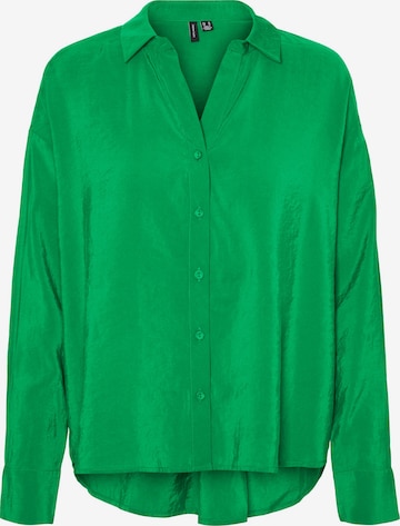 VERO MODA Blouse 'Queeny' in Groen: voorkant