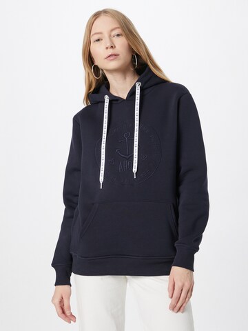 Zwillingsherz Sweatshirt 'Dafina' in Blau: Vorderseite