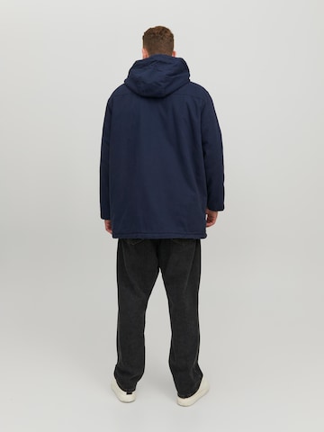 Jack & Jones Plus Téli parka 'State' - kék