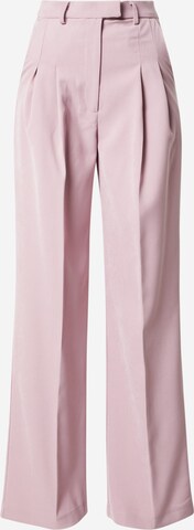 Nasty Gal Wide leg Pleat-Front Pants in Pink: front