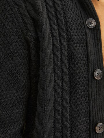 JACK & JONES Knit cardigan 'Craig' in Black