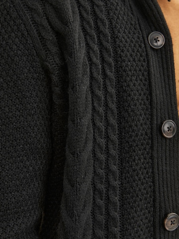 JACK & JONES Knit Cardigan 'Craig' in Black