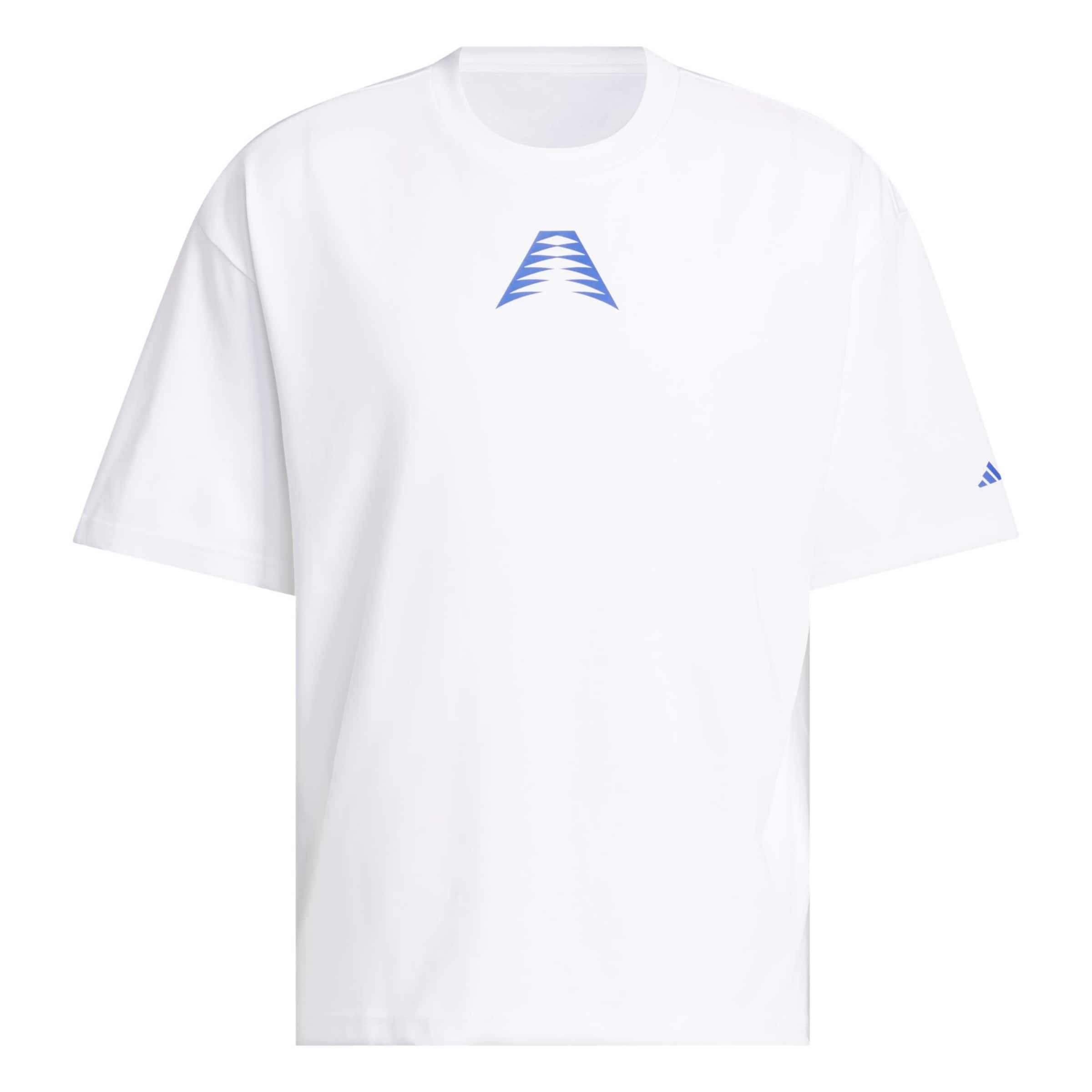 T-Shirt fonctionnel 'Anthony Edwards Believe' ADIDAS PERFORMANCE en blanc : devant