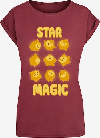 ABSOLUTE CULT Shirt 'Wish - Star Magic Tile' in Red: front