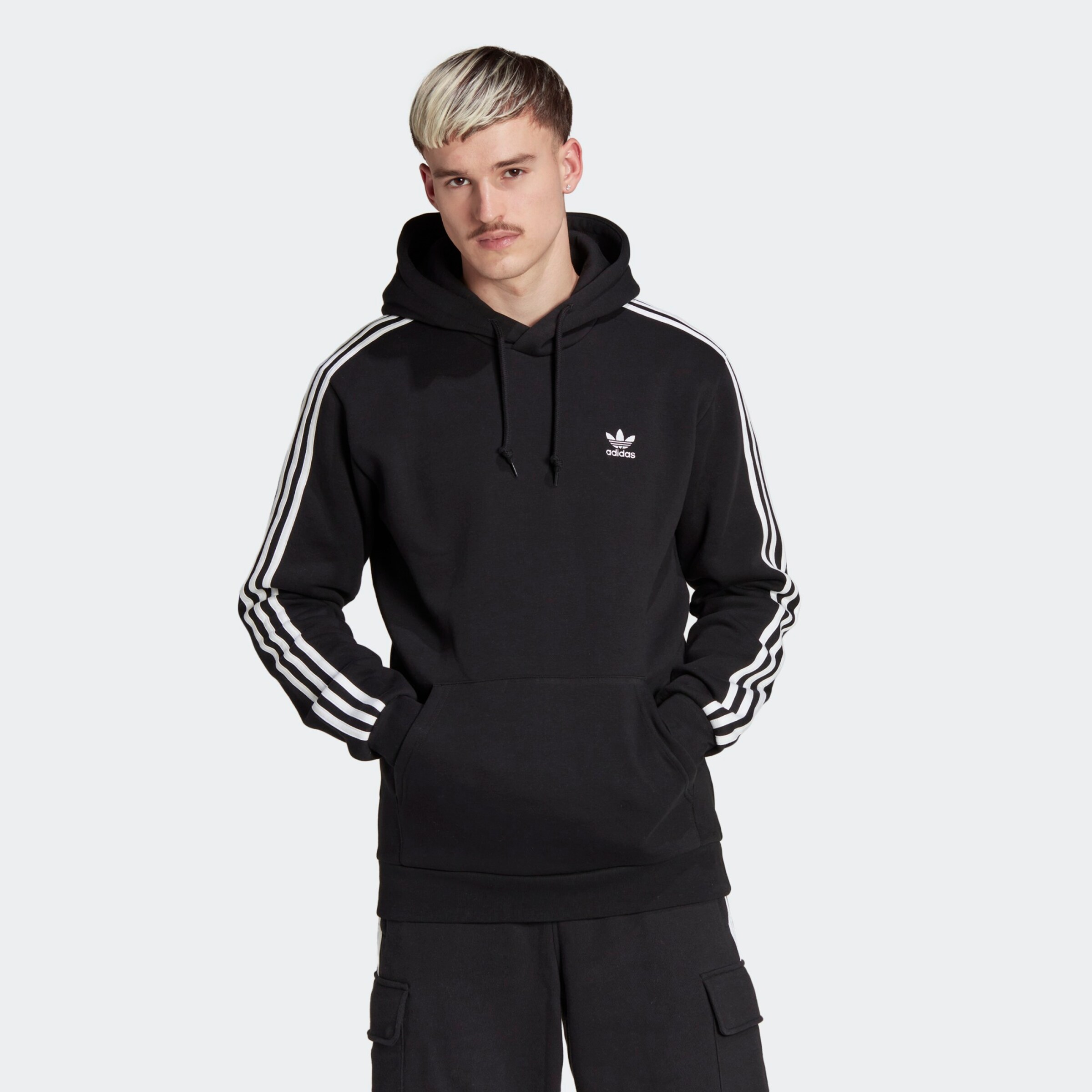 Adidas originals green 3-stripe sweatshirt discount